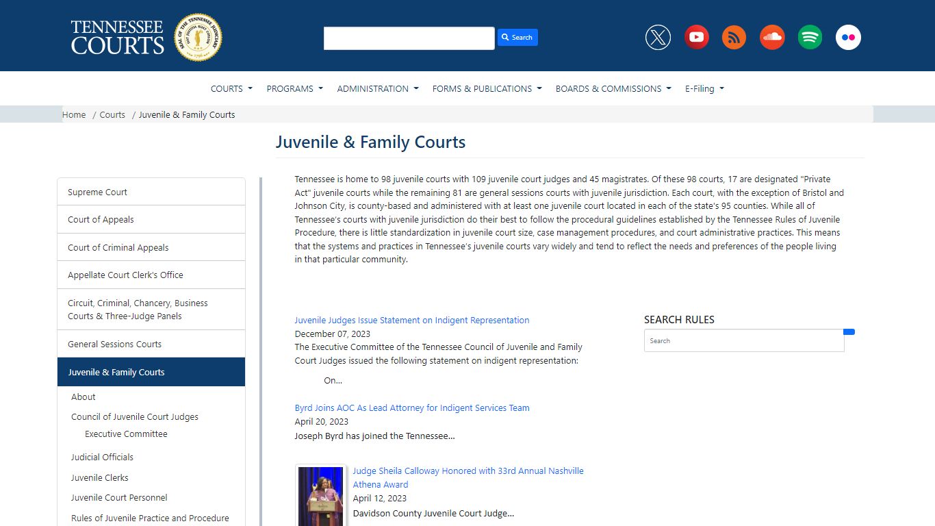 Juvenile & Family Courts - Tennessee Administrative Office of the Courts
